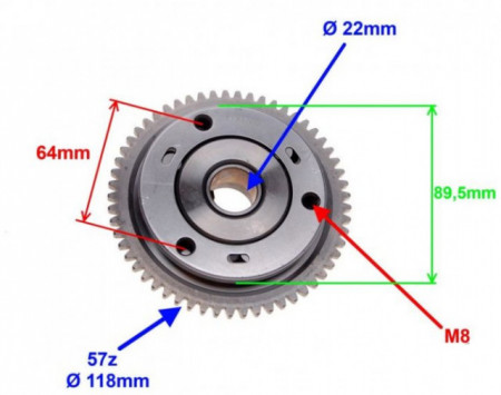 Bendix ATV 250-300 cc (με δακτύλιο + 3 μπάλες)