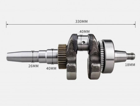 Crankshaft for diesel generator 186F - Conic