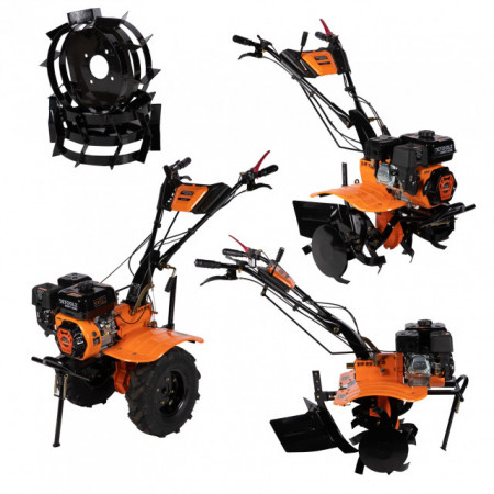 Fresa Detoolz 7,5HP, 212CC + fresa regolabile + ruote in metallo