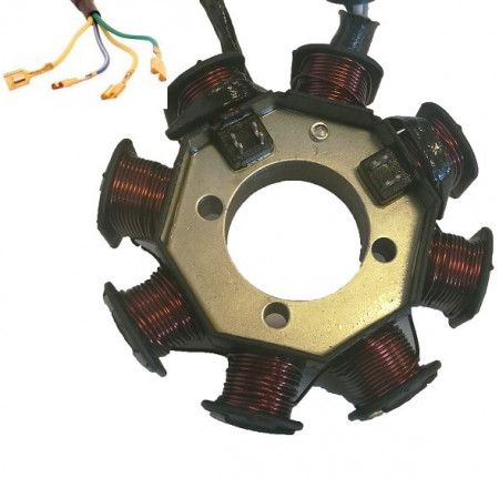 Плочка с бобини за магнет / статор за ATV CG 125 - CG200 (8 бобини 4 кабела/жици)