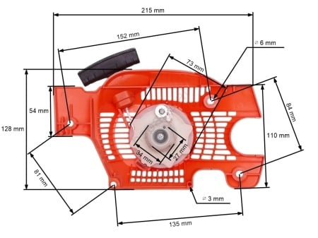 Стартерен капак комплект за моторни триони Husqvarna 137,142 (II)