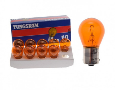 Confezione da 10 pezzi lampadine 12V 21W BAU15S Tungsram (arancione)
