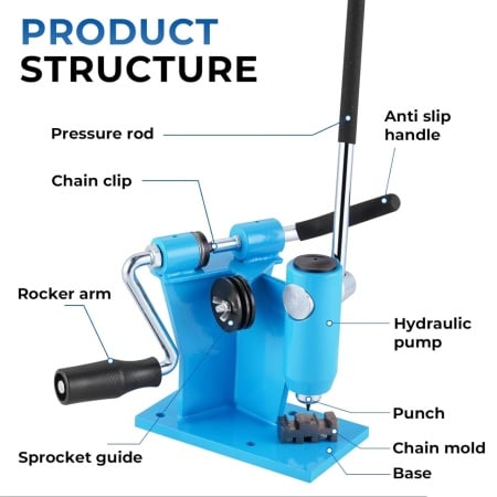 Device for riveting and depressing chain saw Holzforma® (2 in 1)