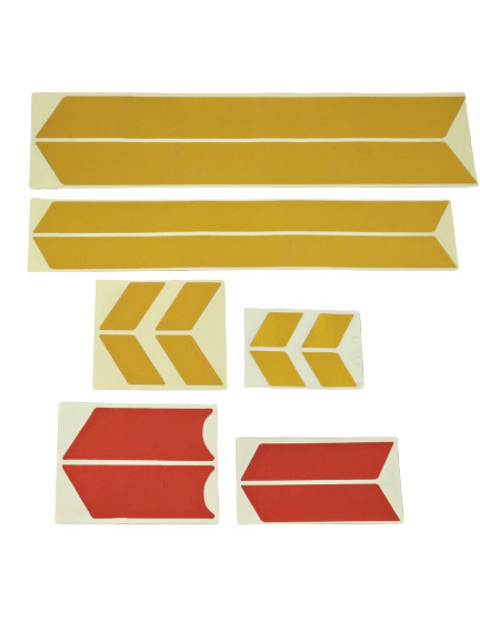 Lot de 6 autocollants réfléchissants pour scooter Xiaomi (jaune/jaune/rouge)