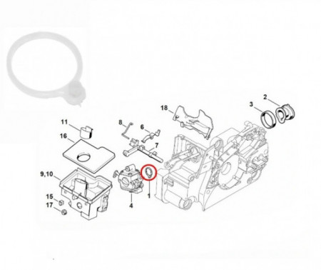 Rondella del carburatore per motosega Stihl 017, 018, MS170, MS180 (pezzi)