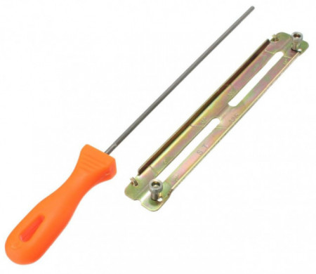 Sharp chain file with template and plastic handle