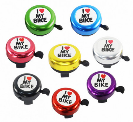 Sonerie bicicleta "I love my bike" diverse culori