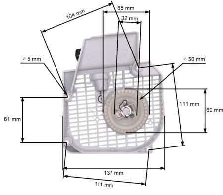 Стартерен капак комплект за моторни триони Stihl MS 210, MS 230, MS 250, 021, 023, 025