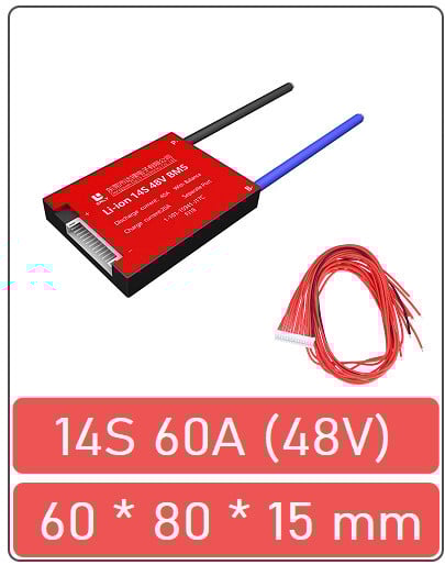 BMS baterie Li-ion 14S 60A (48V)
