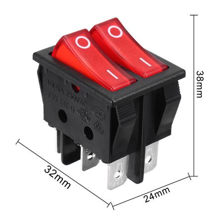 Doppio interruttore 15A 250V (bipolare)