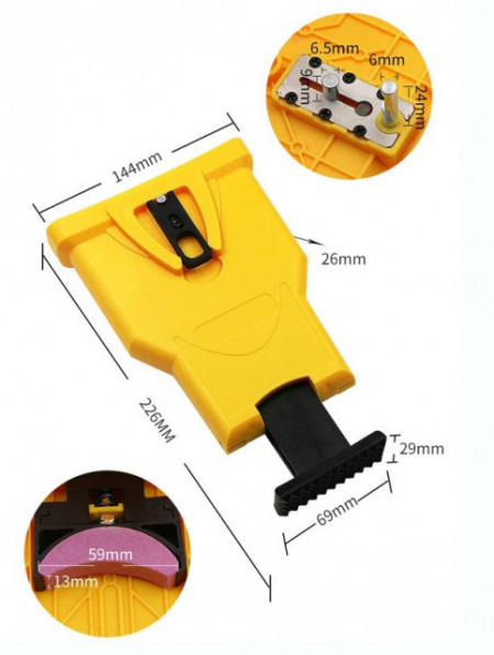 Portable chainsaw chain sharpener