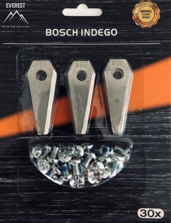 Set di 30 pezzi di coltelli di ricambio per tosaerba robotizzato Bosch