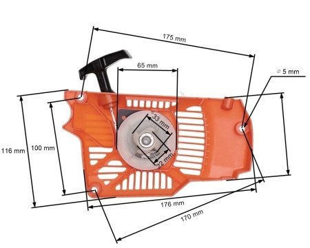 Starter for chinese chainsaw 3800, Einhell, Talon, Royal, Ruris DAC 401S