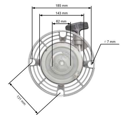 Starter for diesel engine Hatz 1B20, 1B30, 1B40