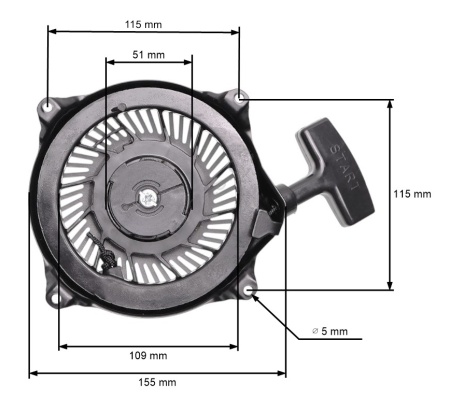 Стартер за BRIGGS-STRATTON 497782, 494846, 495766, 496650, 497830