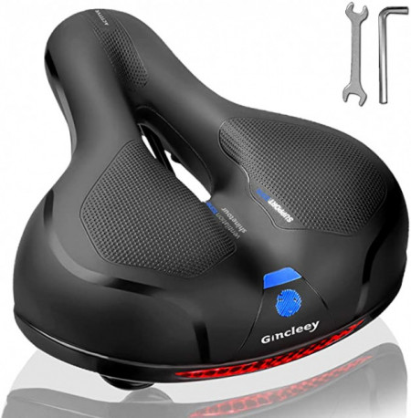 Bicycle seat with springs and a hole