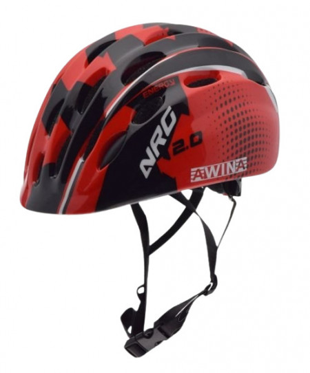 Casco da bicicletta per bambini Awina M (rosso-nero)