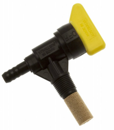 Gas tap for tiller (with metal filter element)