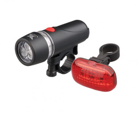 Kerékpár fényszóró és féklámpa (5 LED)