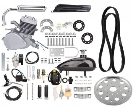 Kit motor bicicleta 80 cc 2 TIMPI (transmisie curea)