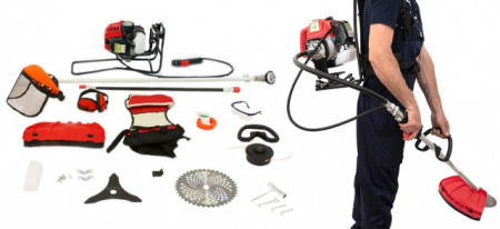 Tondeuse à dos Small Farmer BC430KF 4.76 HP avec 7 accessoires