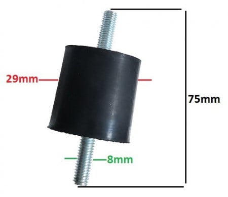 Universal-Generatorstoßdämpfer, Motorpumpe 29 x 8 x 75 mm
