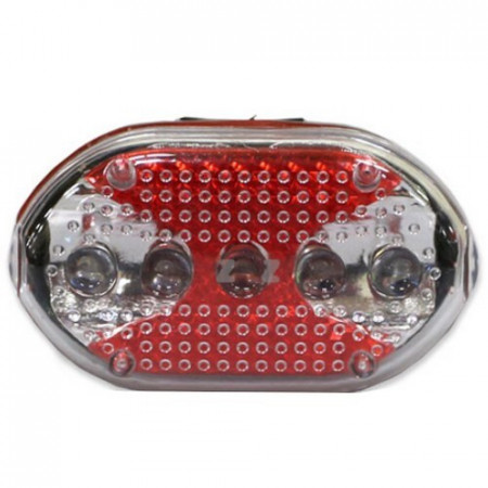 Στάση ποδηλάτου (5 LED) Λευκό και Κόκκινο