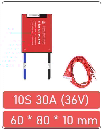 BMS акумулатор Li-ion 10S 30A (36V)