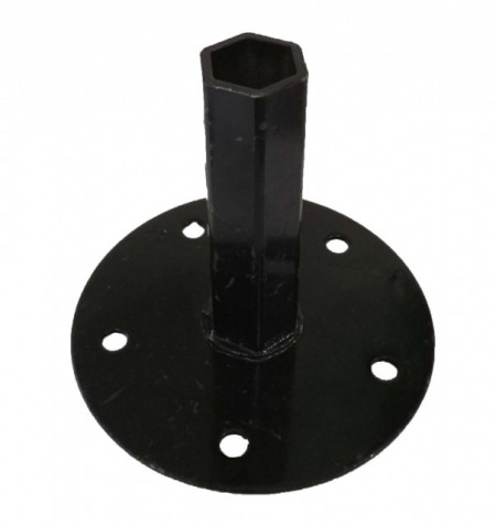 Rotary wheel support for motocultivator round base (h90mm)