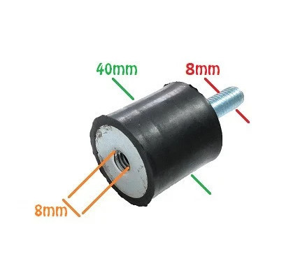 Serranda universale per generatore, motopompa (tubo a vite) 40 x 8 x 8 mm