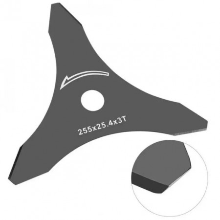 3-Seiten-Schneidemesser (Y-Modell) 255 x 25,4 mm
