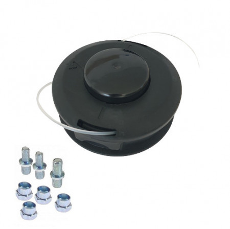 Carrete para desbrozadora (cabezal de hilo) semiautomático, 130 mm, 10x1,25 z