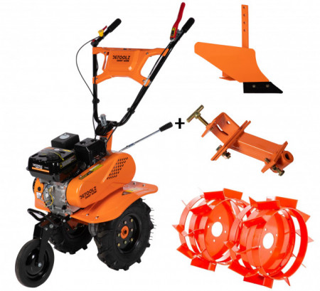 Detoolz 7CP,212CC talajmaró + eke + adapter + fém kerekek