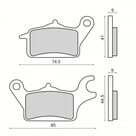 Fékbetétek Yamaha Tricity 125cc (egyenes)