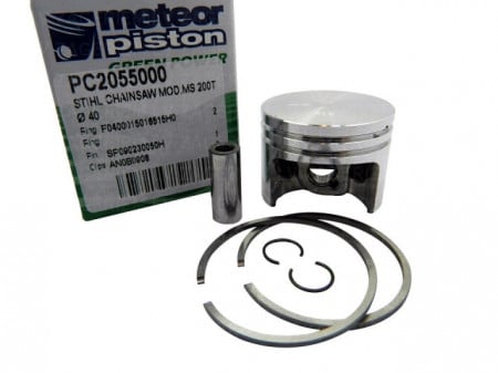 Piston complet pour tronçonneuse compatible Stihl MS 200, 200T, Meteor Ø 40 mm