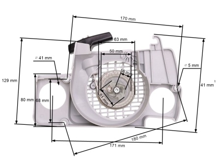 Starter for chainsaw Stihl MS 170, MS 180, 017, 018