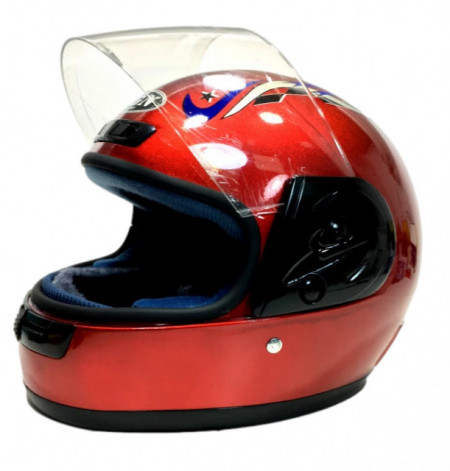 Каска за скутер Full Face Safe (червена)