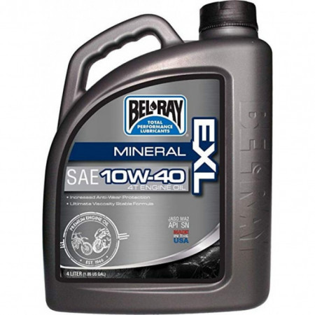 Масло Bel-Ray EXL 10W-40 Mineral 4L (за двигатели 4T)