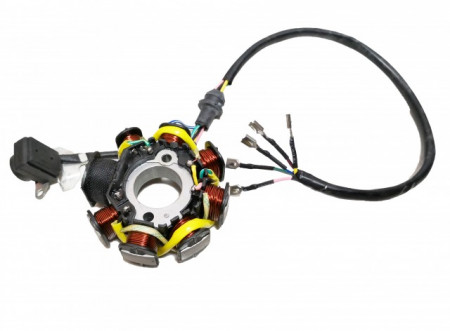 Плочка с бобини за магнет за китайски скутери 50-80cc 8 бобини (5 кабела/жици)