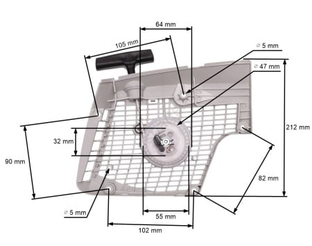 Стартерен капак комплект за моторни триони Stihl MS 270, MS 280, 027, 028  (II)