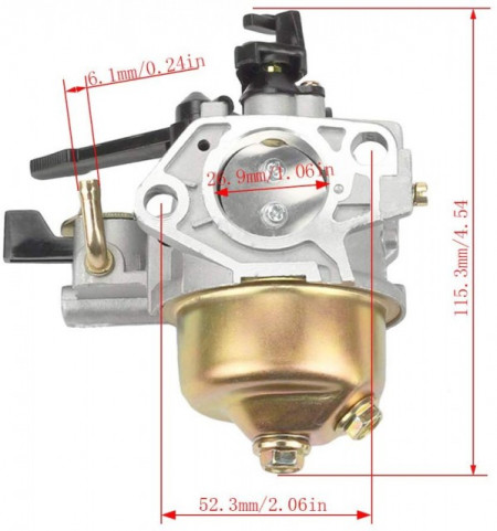 Carburatore compatibile Honda GX 390, 13HP (con rubinetto)