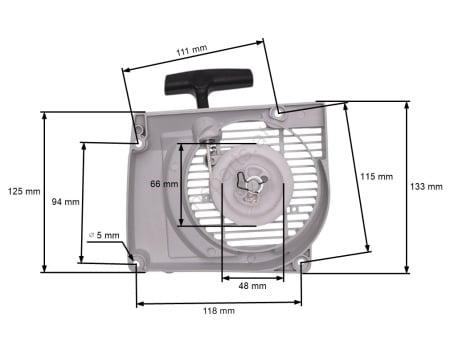 Démarreur de tronçonneuse compatible Stihl MS 290, MS 310, MS 390, 029, 039