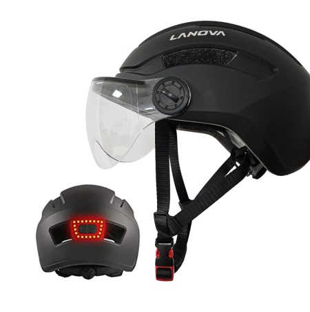 Scooter helmet with built-in LEDs