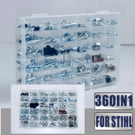 Set 360 pcs écrous et boulons pour tronçonneuse compatible Stihl