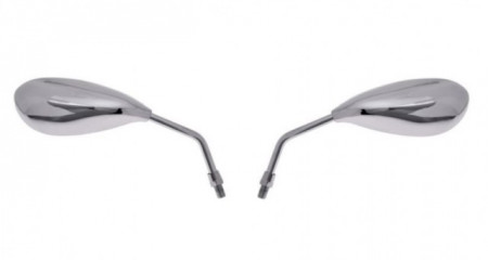 Specchietti per moto a goccia nichelati M10