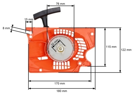 Starter for chinese chainsaw 4500-5200 double spring (4 pawls)