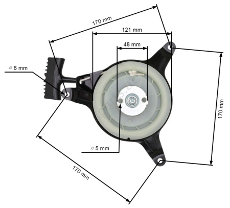 Стартер мотофреза за Honda GXV 120, GXV 140, GXV 160 / MTD THORX 35