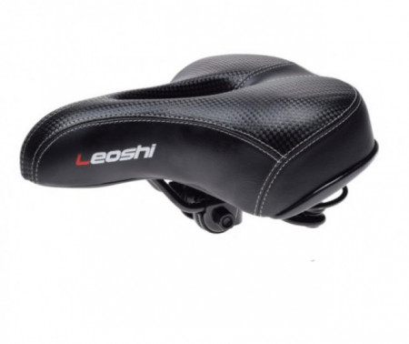 Bicycle seat from skin (black) city
