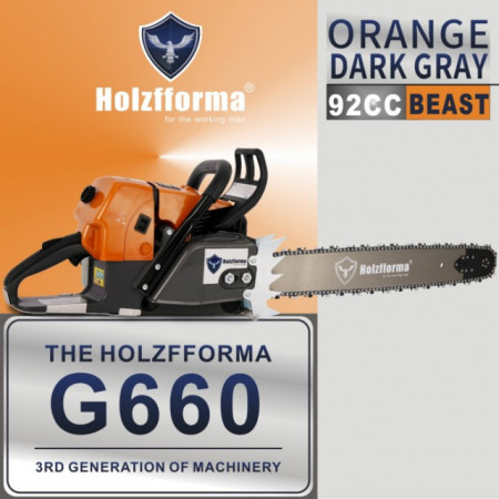 Holzfforma® G660 92cc tronçonneuse (sans lame ni chaîne) ORANGE