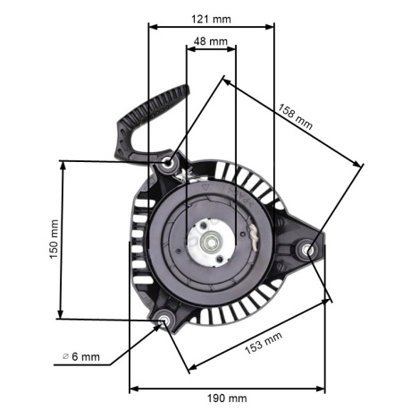 Starter for lawn mower Hecht, Krysiak, Sterwins, Castorama, Daye, NAC